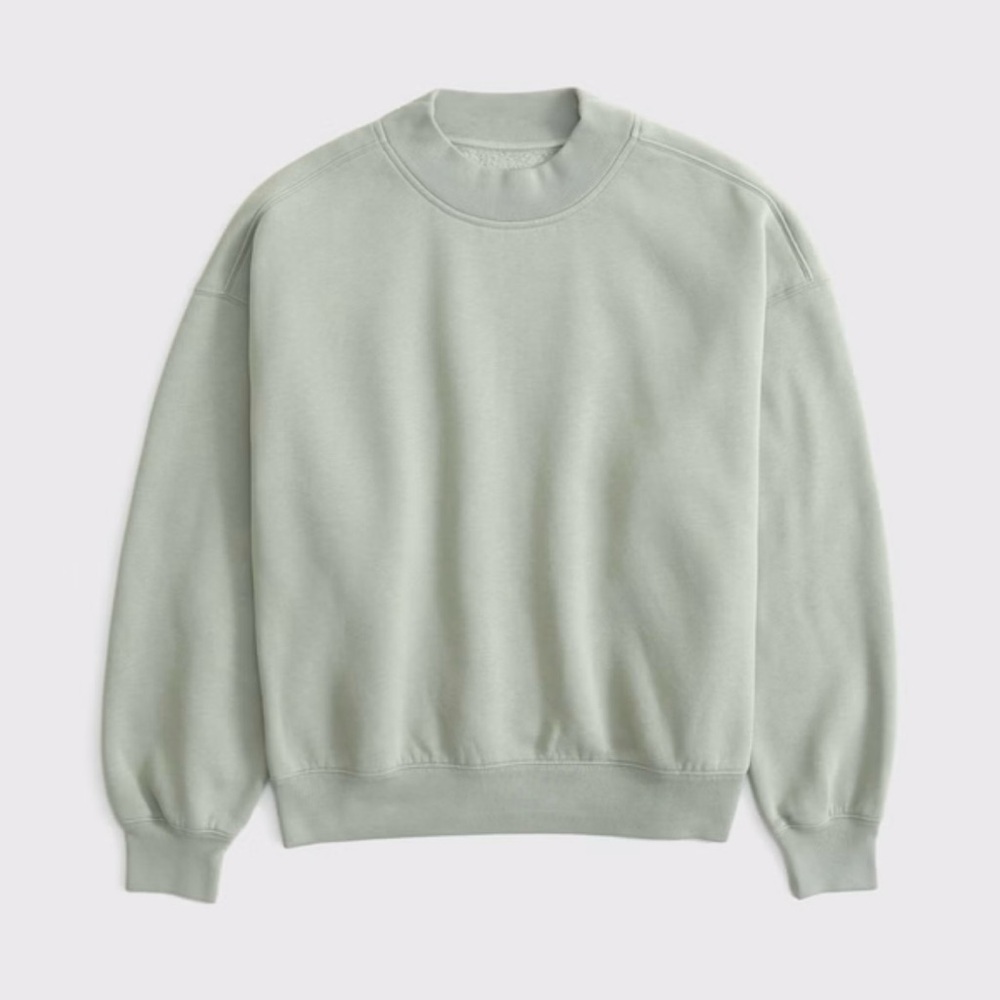 A&F Sunday Mockneck Crew - Frosty Olive